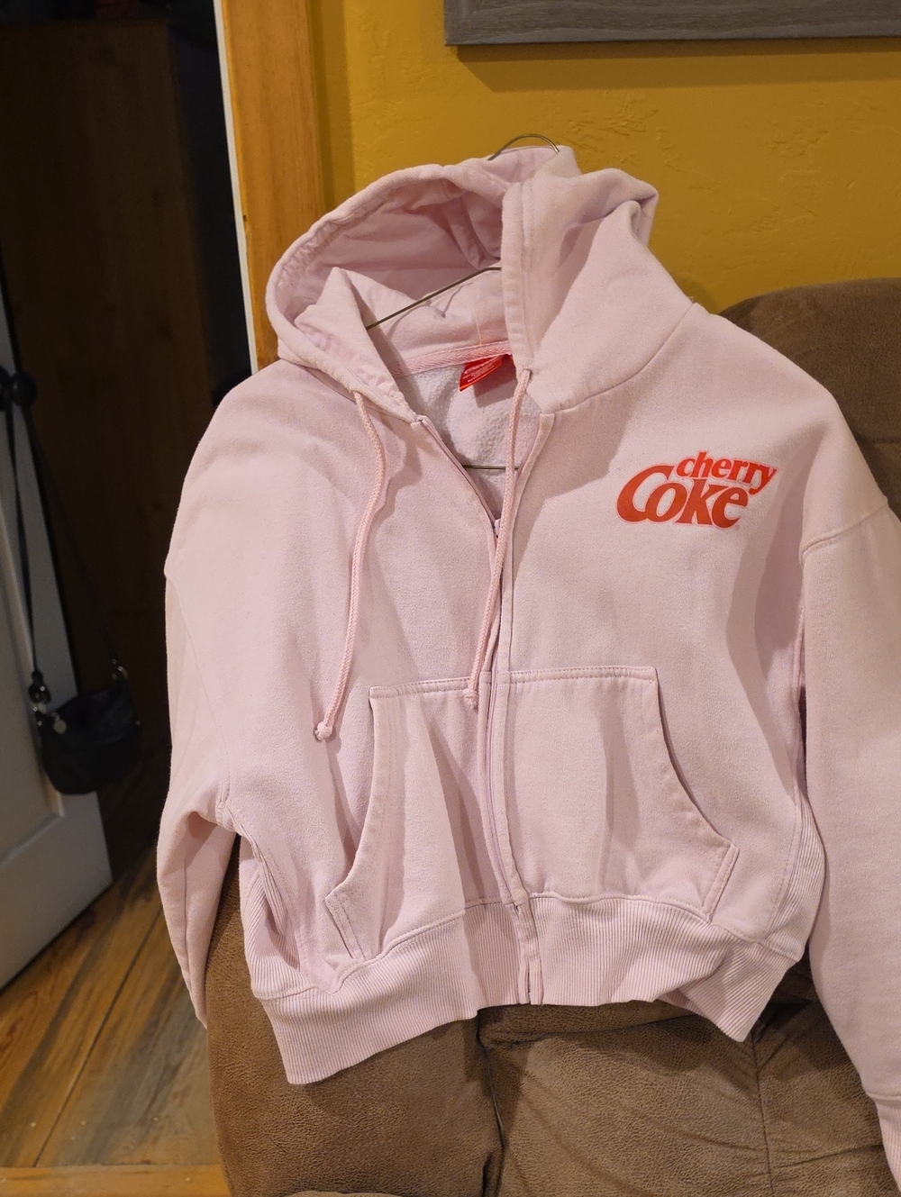 Coca Cola Cherry Coke Pink  Zip-Up Hoodie